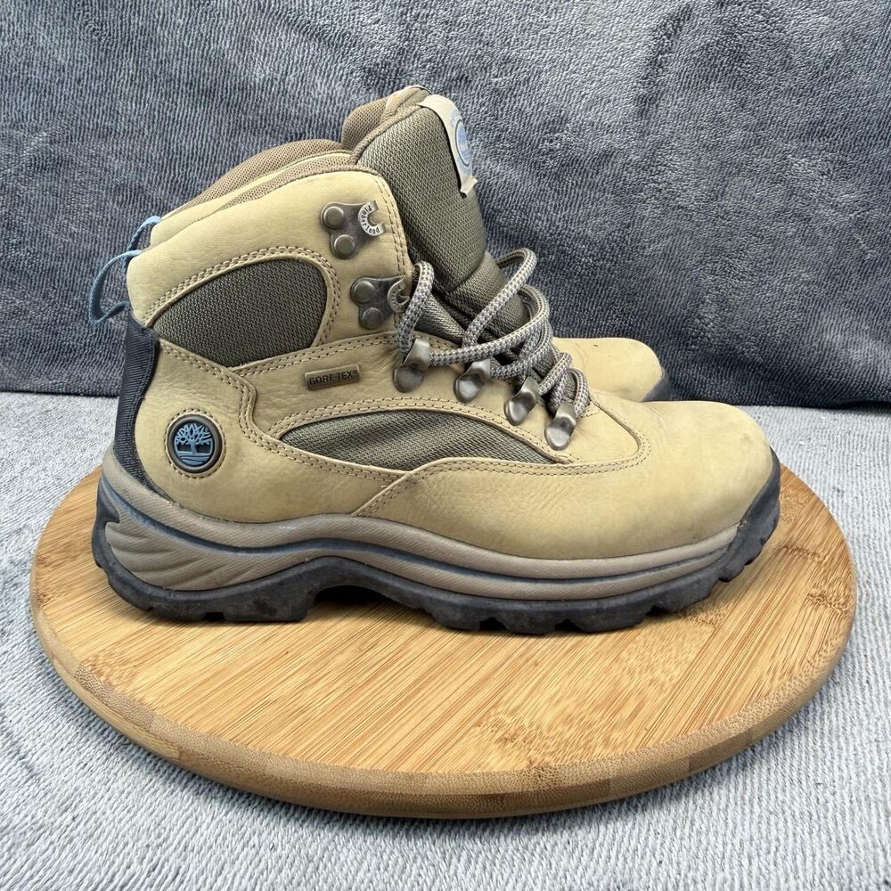 Timberland Boots Womens Size 6.5 Beige GTX Waterproof Ankle Winter Snow